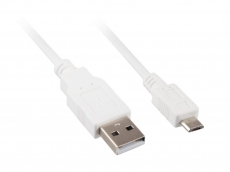 Sharkoon USB 2.0 A -> USB Micro-B Kabel (0,5 Meter) [weiß]