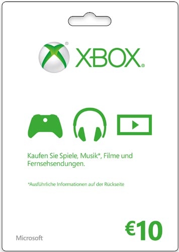 XBox Live Guthaben (10 Euro) [Code]